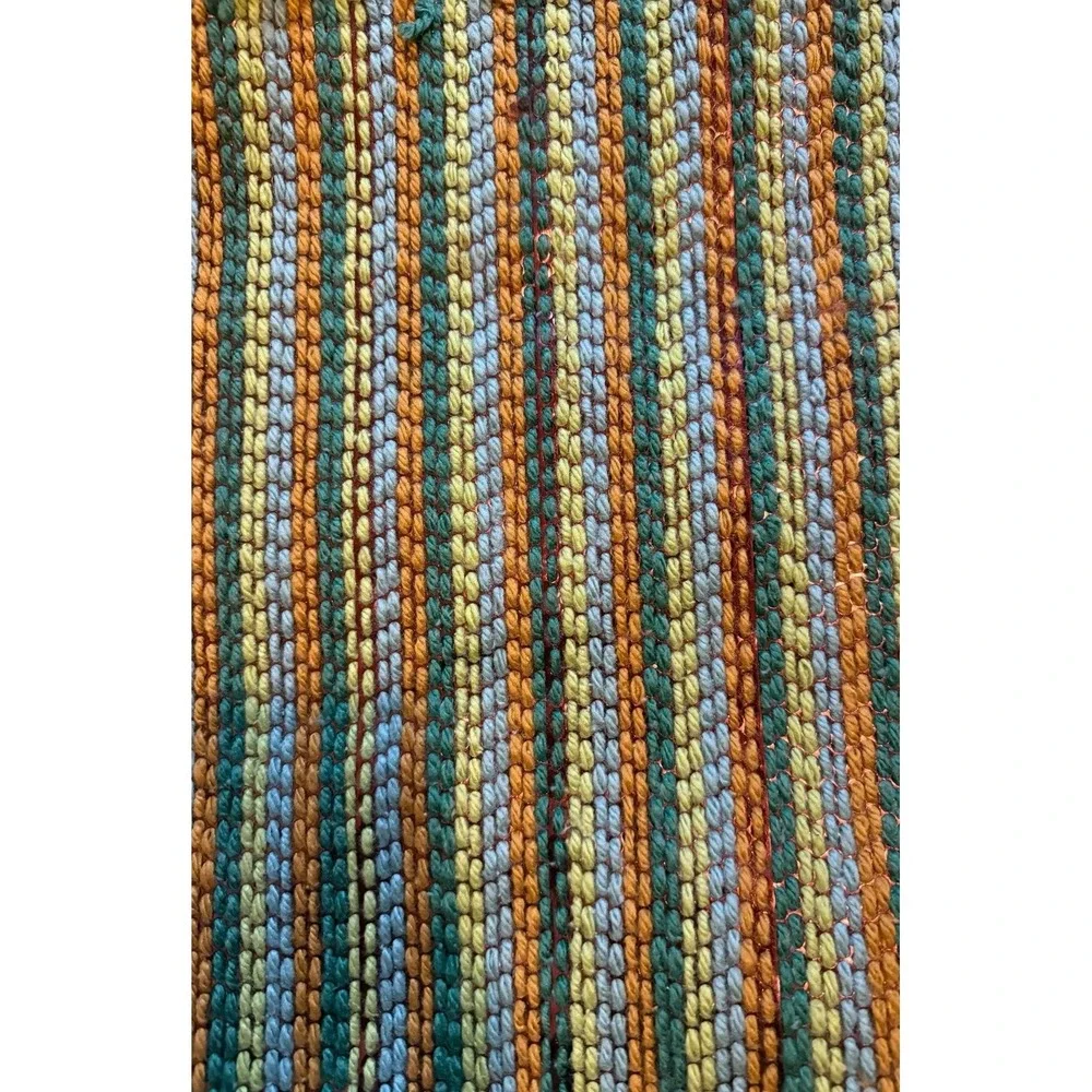Vintage Woven Placemats Green Orange Retro MCM 12